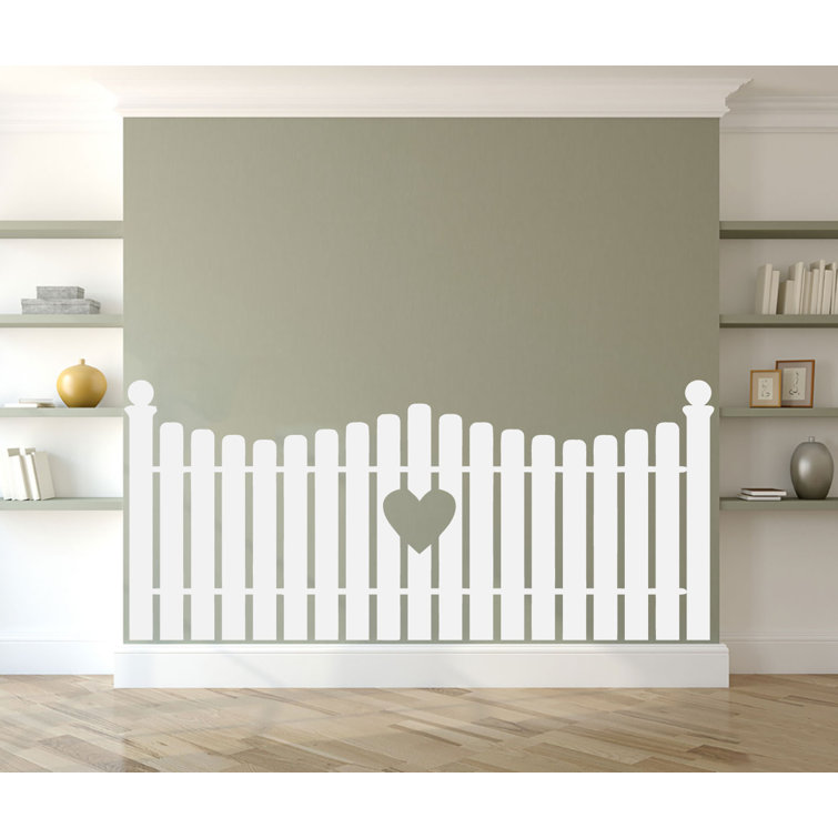 Red Barn Decals Picket Fence Faux Headboard Wall Decal Wayfair